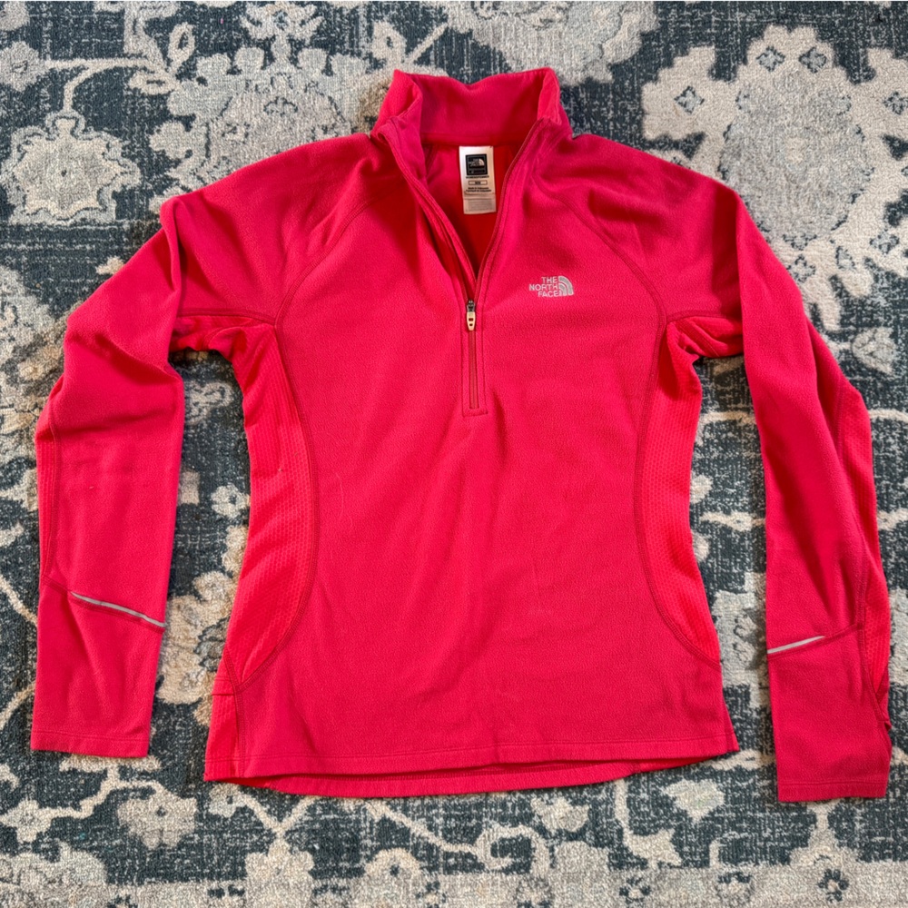 The North Face Pink 3/4 Zip Fleece Lined Pullover Women’s Medium